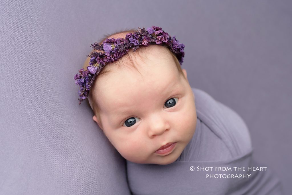 alert awake newborn baby photographer Alpharetta