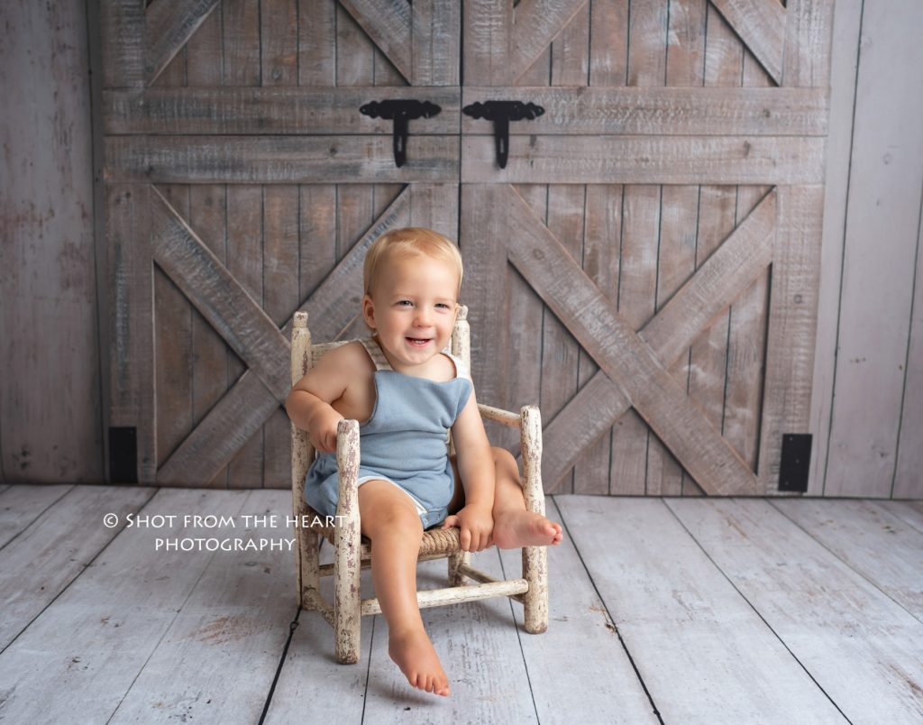 first birthday session rustic 