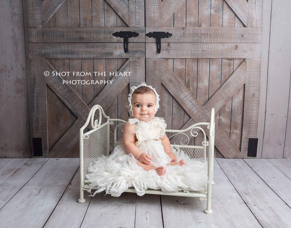 rustic photography barn wood backdrop baby girl photography